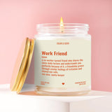 Work Friend Candle – Soy Wax | The Perfect Gift for Your Office Buddy | Handcrafted in USA