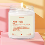 Work Friend Candle – Soy Wax | The Perfect Gift for Your Office Buddy | Handcrafted in USA