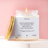 Never Underestimate The Difference You Made Soy Candle - Happy Retirement Gift | Handmade in the USA